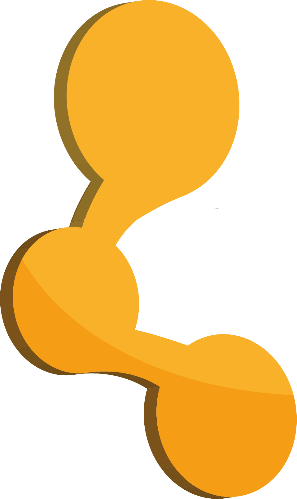 Logo avec seulement la molécule jaune